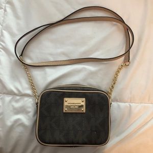 small michael kors brown crossbody